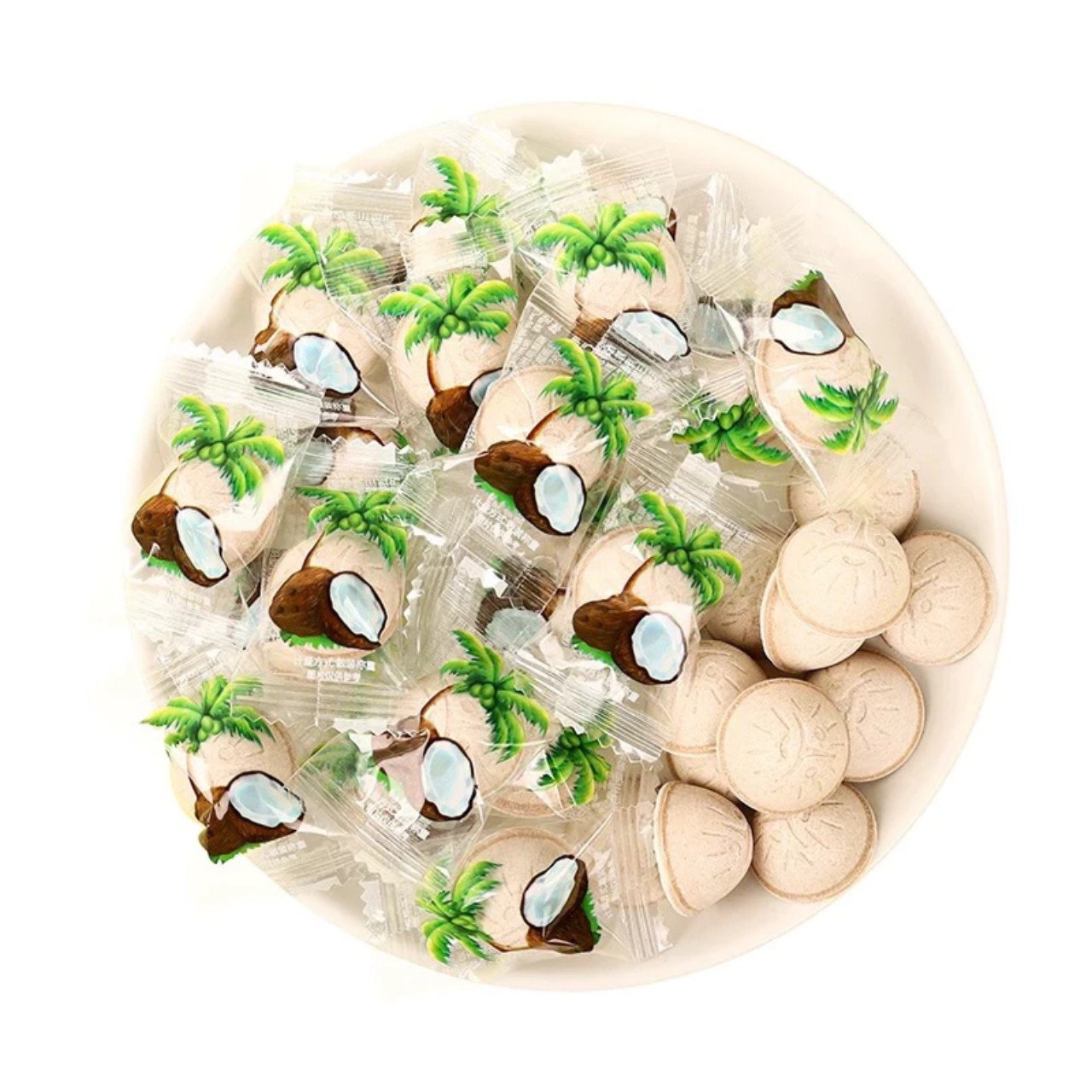 Kẹo dừa Sakura giòn rộp rộp - đồ ăn vặt nội địa siêu ngon Túi 500G
