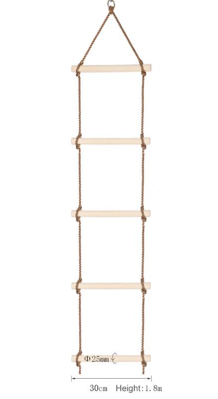 Dây leo thang 5 nấc bằng gỗ đồ chơi trẻ em trong nhà ngoài trời nhà chơi bằng gỗ