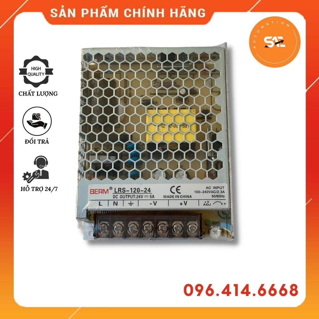 Nguồn 24v berm s-120-24 5a 120w, nguồn tổ ong chất lượng