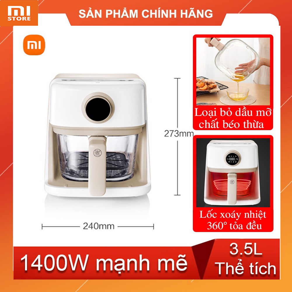 Nồi chiên không dầu 3.5L Xiaomi Zhiwuzhu - Bảo hành 12 tháng