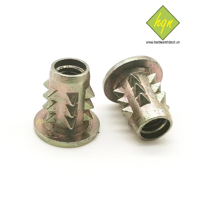 Ốc cấy đóng có tai ren m6 / cấy đóng có vành/ insert nut type b