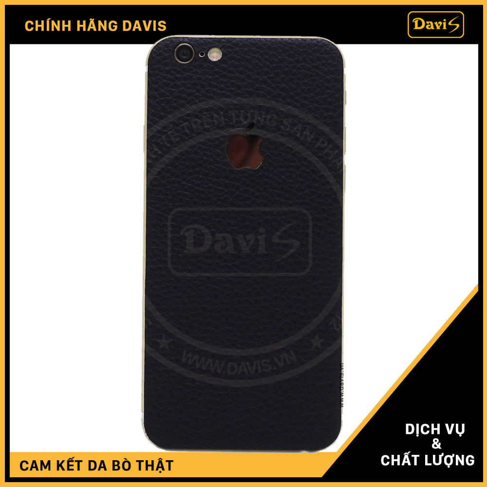 Dán da điện thoại iphone 6/6s da bò thật nhập khẩu cao cấp - Chính hãng Davis.