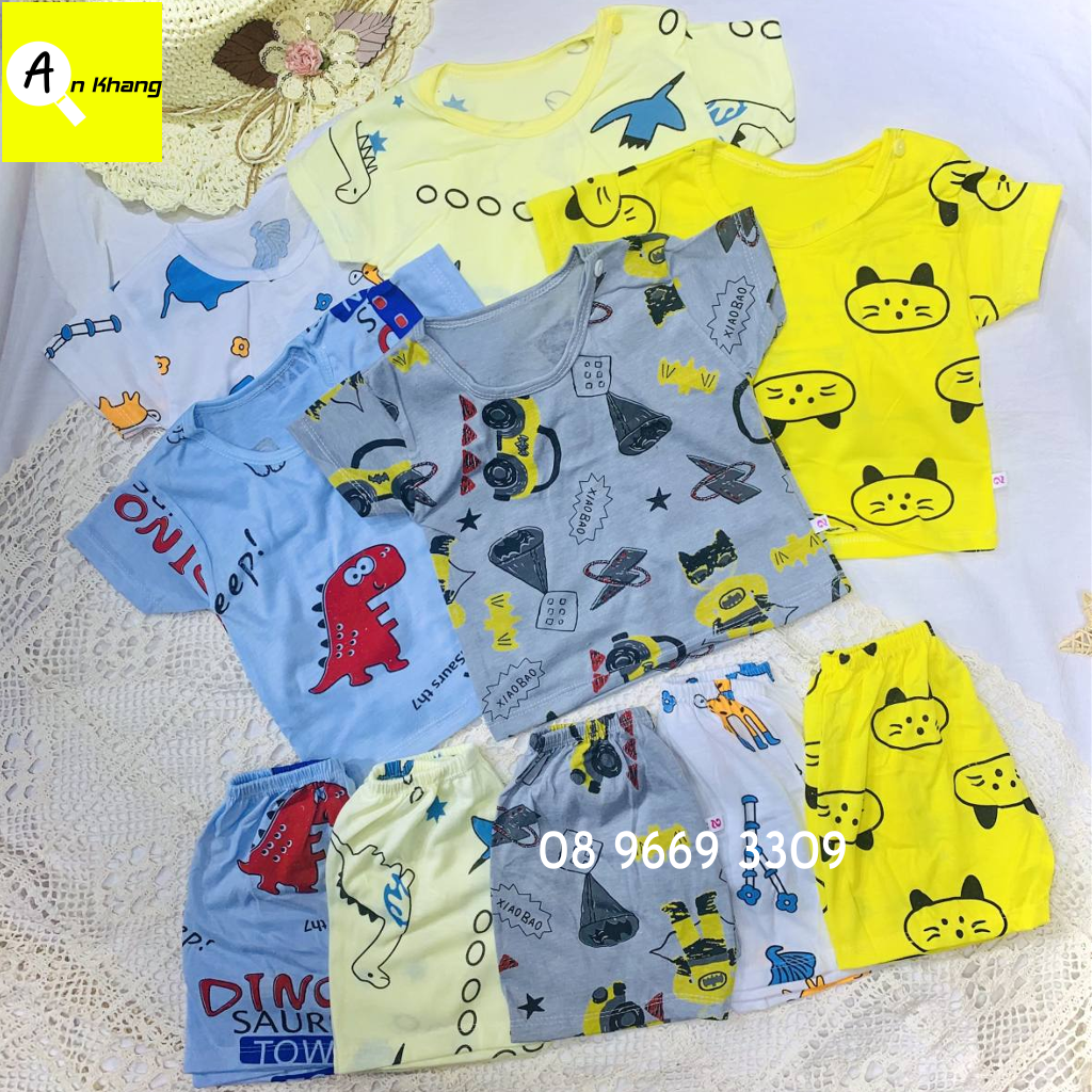 Combo 5 bộ đồ bé trai bé gái 3-13kg | quan ao tre em 100% cotton