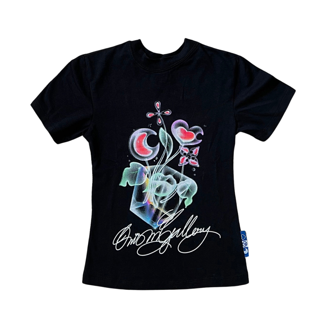 Áo thun nữ slim Onism baby tee gallery màu đen - Onism basic tee