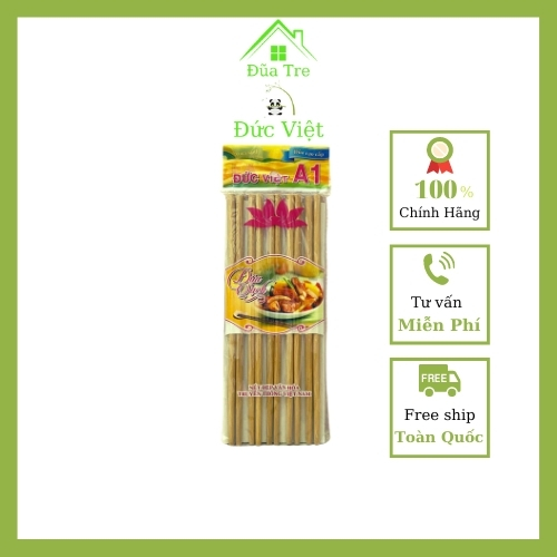Đũa tre đức việt vỉ 10 đôi đũa sạch