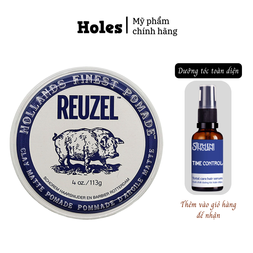 Sáp vuốt tóc Reuzel Clay Matte Pomade chính hãng