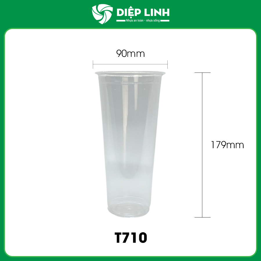 Ly nhựa pp nguyên sinh nắp tim 700ml , lốc 50 cái, không nắp hoặc có nắp, nhận in logo | nhựa diệp linh | dieli | t710