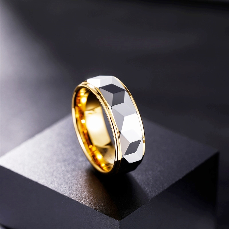 Nhẫn nam đẹp ngầu chất liệu vonfram chống trầy xước không đen gỉ nam tính mạnh mẽ