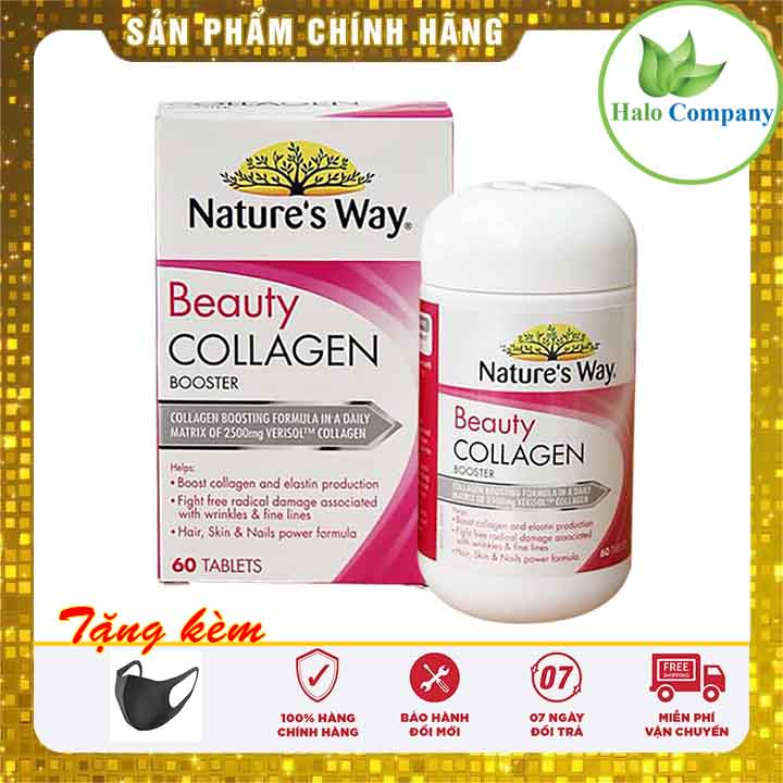 Viên Uống Bổ Sung Collagen Nature’s Way Beauty Rosehip + Collagen 60v