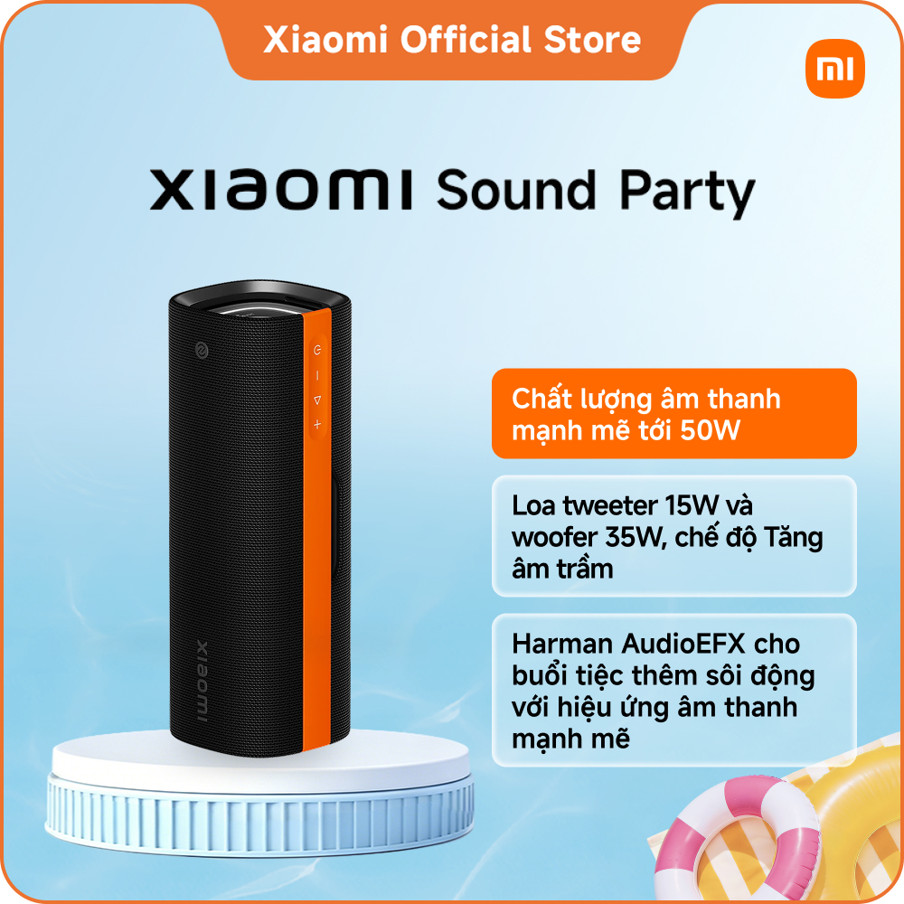 [New]Xiaomi Sound Party | Chất lượng âm thanh mạnh mẽ tới 50W | Loa tweeter 15W và woofer 35W, chế độ Tăng âm trầm | Harman AudioEFX cho buổi tiệc thêm sôi động với hiệu ứng âm thanh mạnh mẽ