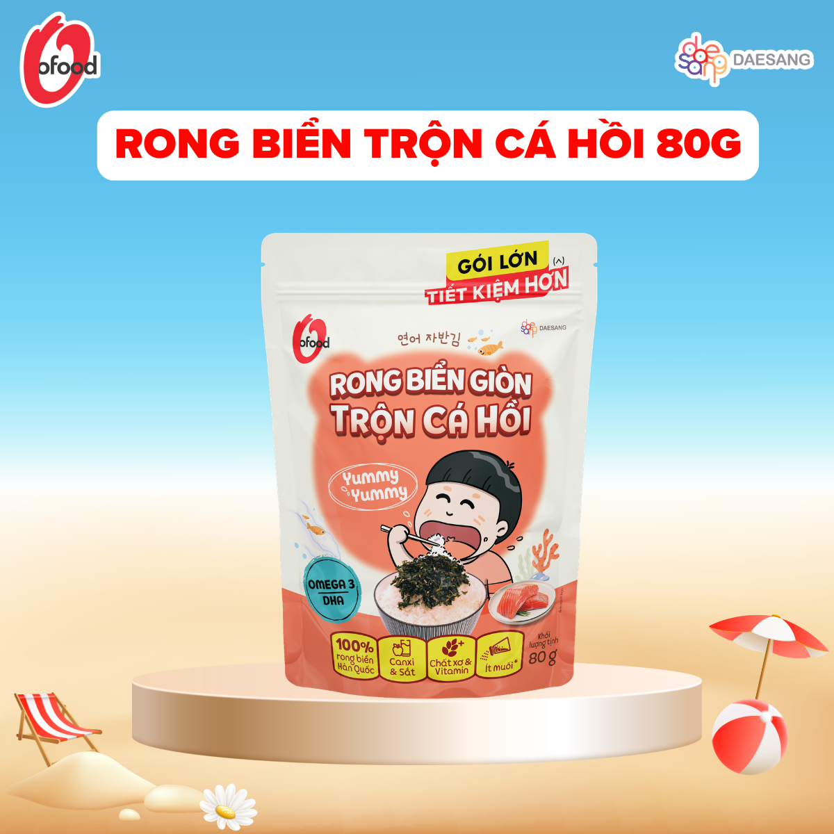 [BIG SIZE 100G] Rong Biển Giòn Trộn O’Food – Snack Rong Biển Hàn Quốc – Ăn Liền Tiện Lợi