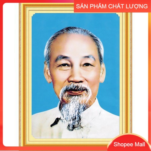 [HCM]Tranh đính đá chân dung Bác Hồ - Hồ Chí Minh DF214 kích thước 58*75cm [Hàng có sẵn]
