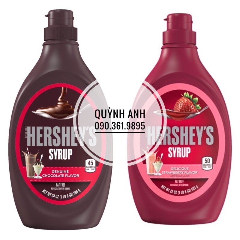 Syrup dâu/ socola hershey chai 680gr