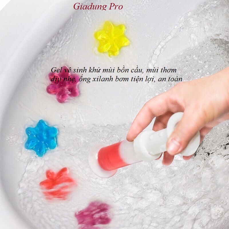 Gel Làm Sạch Khử Mùi Bồn Cầu/Toilet Hình Hoa, Nhiều Loại Hương Thơm Dễ Chịu Cho Không Gian Nhà Bạn - Giadung Pro