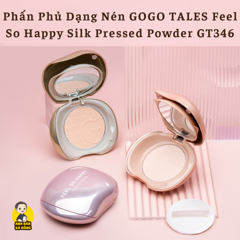 Phấn phủ dạng nén gogo tales feel so happy silk pressed powder gt346
