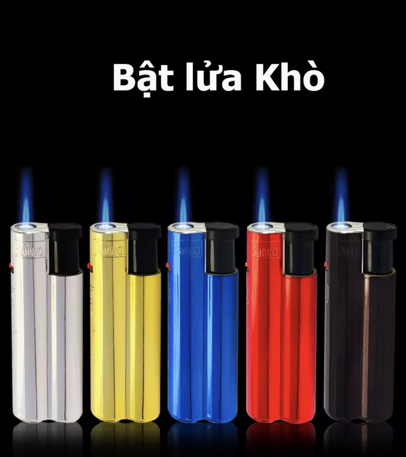 Bật lửa khò 1 tia baiwo 958 - vỏ nhôm - nhỏ gọn - có bơm ga
