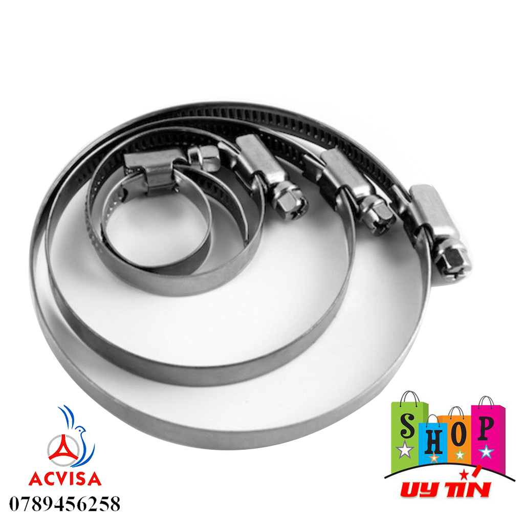 Đai xiết cổ dê Inox  ( Đai siết, Quai nhê) D200 ( D179 - D203)