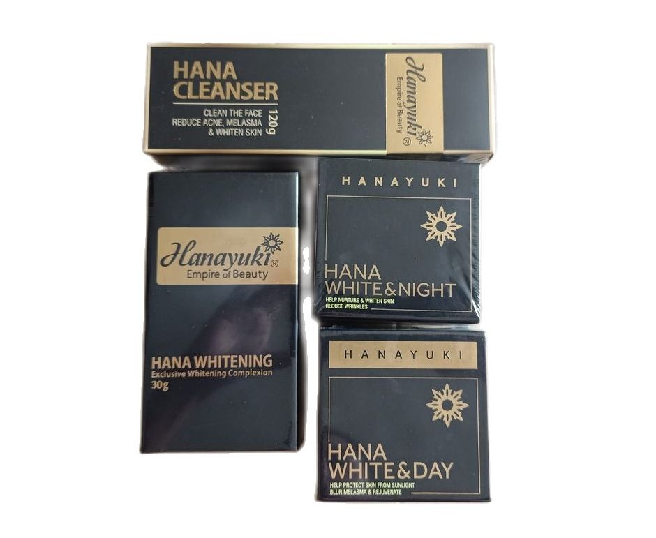 [TẶNG QUÀ + GIẢM VOUCHER 8%] [Chính Hãng HANAYUKI, Date 2026] COMBO 4 SP DƯỠNG TRẮNG DA- SỮA RỬA MẶT Y HỌC KEM NGÀY DƯỠNG TRẮNG CHỐNG NẮNG SERUM DƯỠNG TRẮNG KEM ĐÊM DƯỠNG TRẮNG TÁI TẠO HANAYUKI