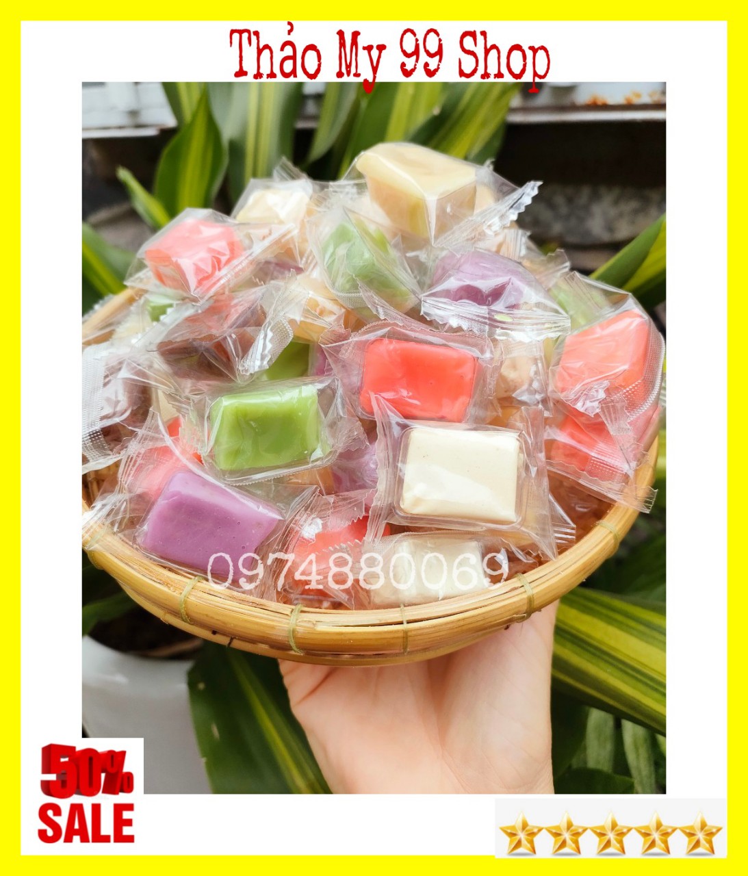 1kg Kẹo dừa sáp dẻo Thập Cẩm Bến Tre