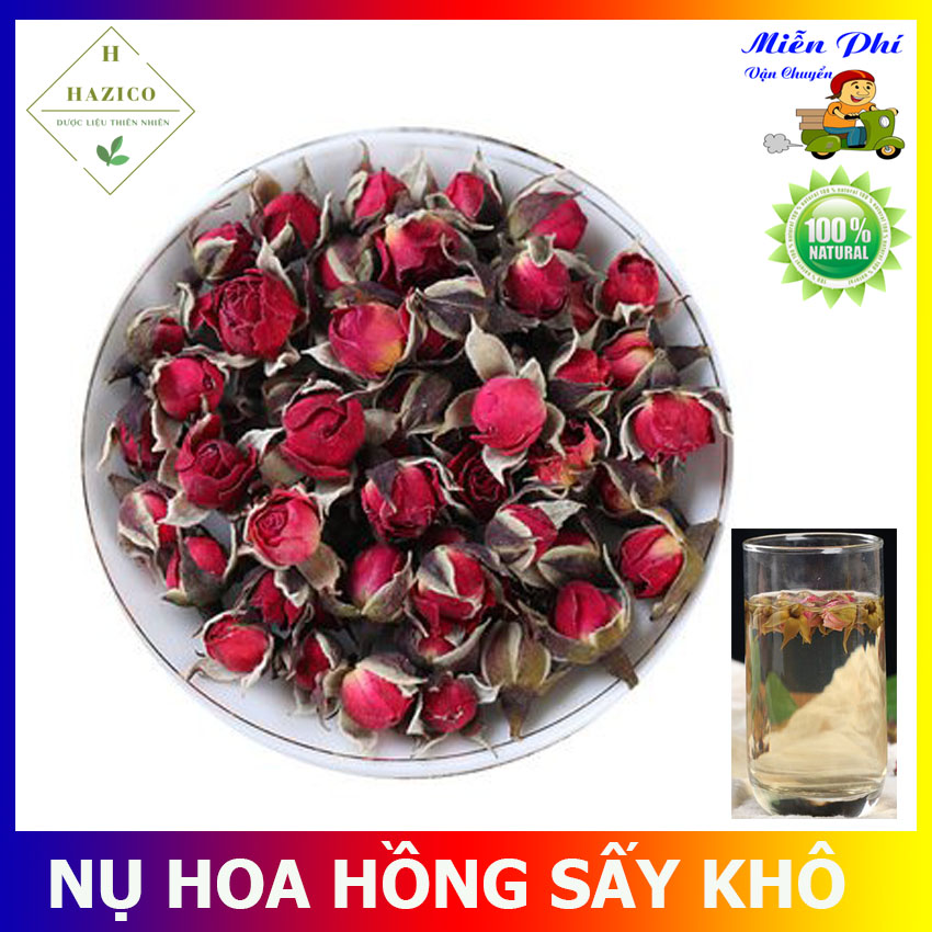Trà nụ hoa hồng Tây Tạng Hazico 100g đẹp da, giảm cân, điều hòa nội tiết tố, bảo vệ tim mạch, giảm strees, giảm đau bụng kinh