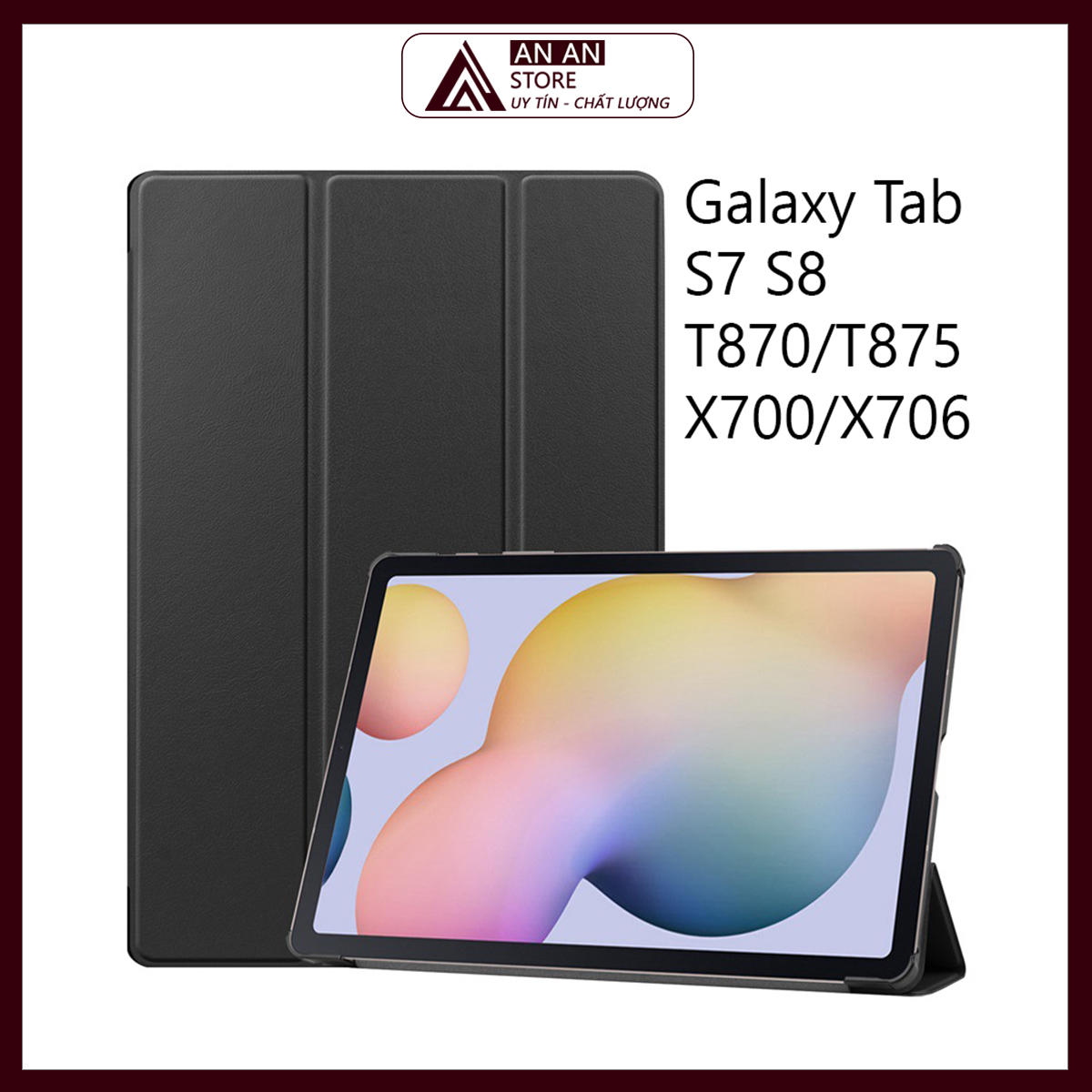 Bao Da Cover Cho Samsung Galaxy Tab S7 S8 11 Inch T870 / T875 / X700 / X706 Máy Tính Bảng Hỗ Trợ Smart Cover
