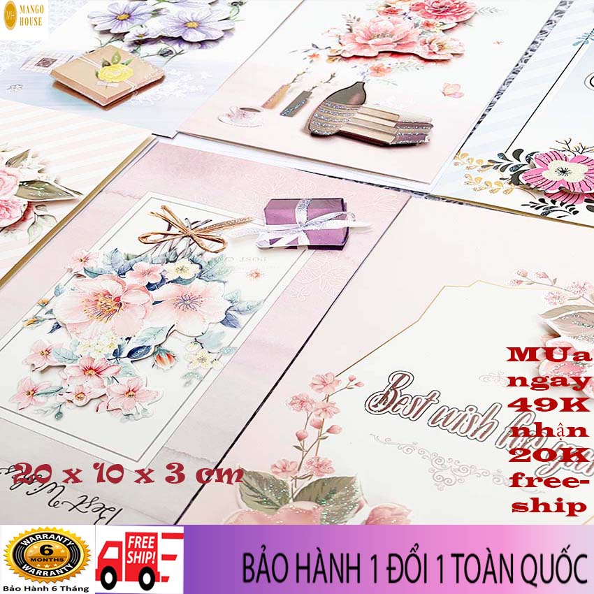 Thiệp chúc mừng 3D phủ nhũ sang trọng-  20x10x3 cm , sang trọng, thanh lịch, phù hợp với tất cả lễ, hương thơm dịu nhẹ, - Mango House shop- thiệp hoa, thiệp giấy, thiệp 3D, thiệp tặng kèm, thiệp sinh nhật, quà tặng, quà 8/3