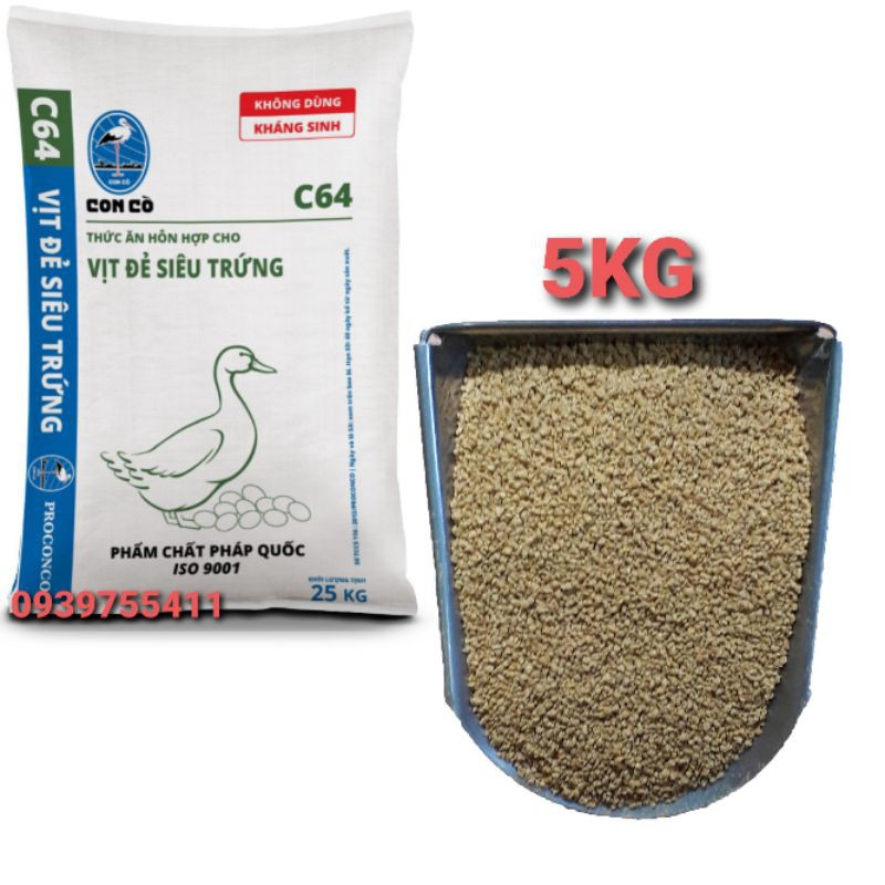 5kg cám cò c64 cho vịt đẻ thức ăn cho vịt đẻ cám cho gà đẻ cám cho gia cầm đẻ trứng