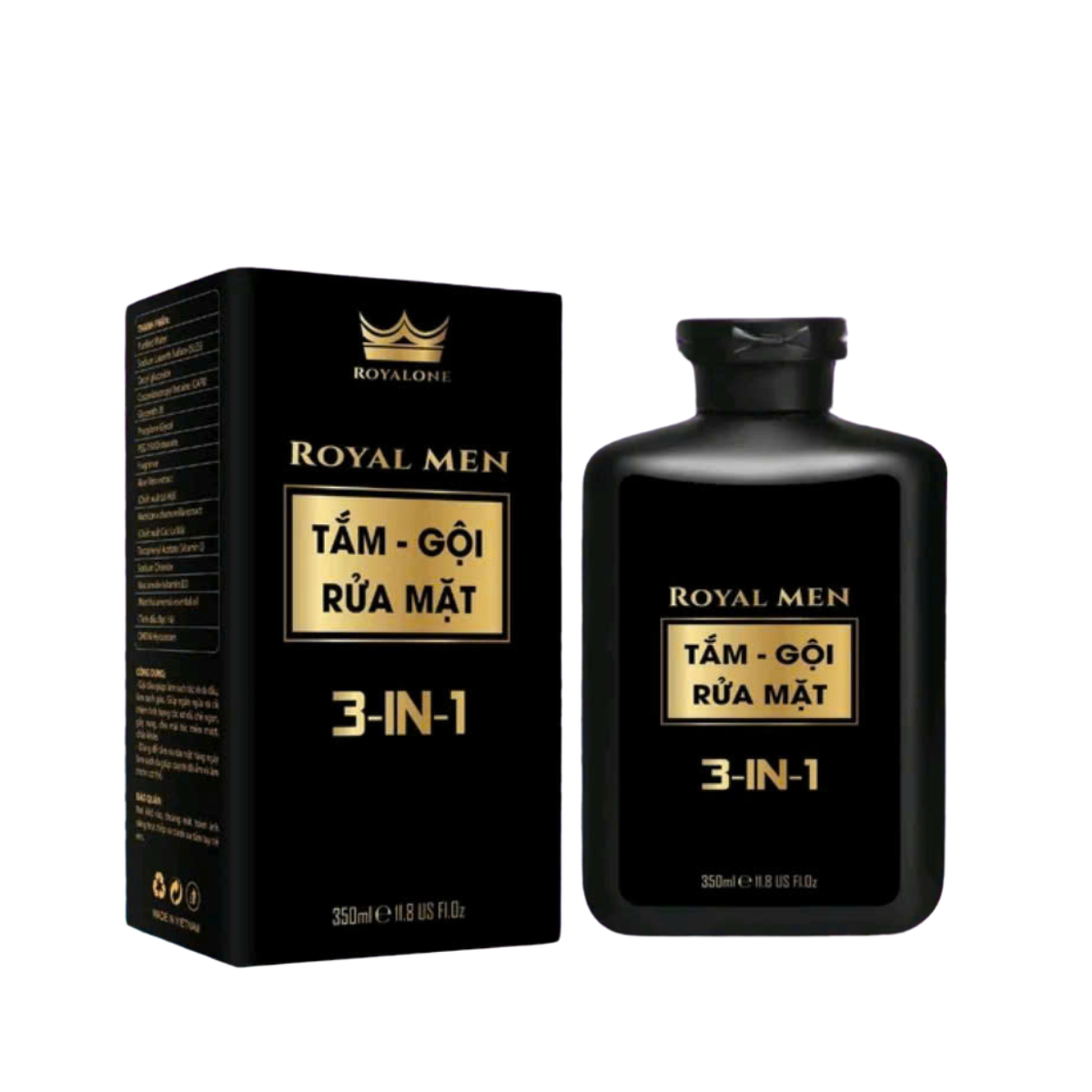 Dầu Gội Sữa Tắm Rửa Mặt 3 in 1 Royal Men Hương Nước Hoa 350ml
