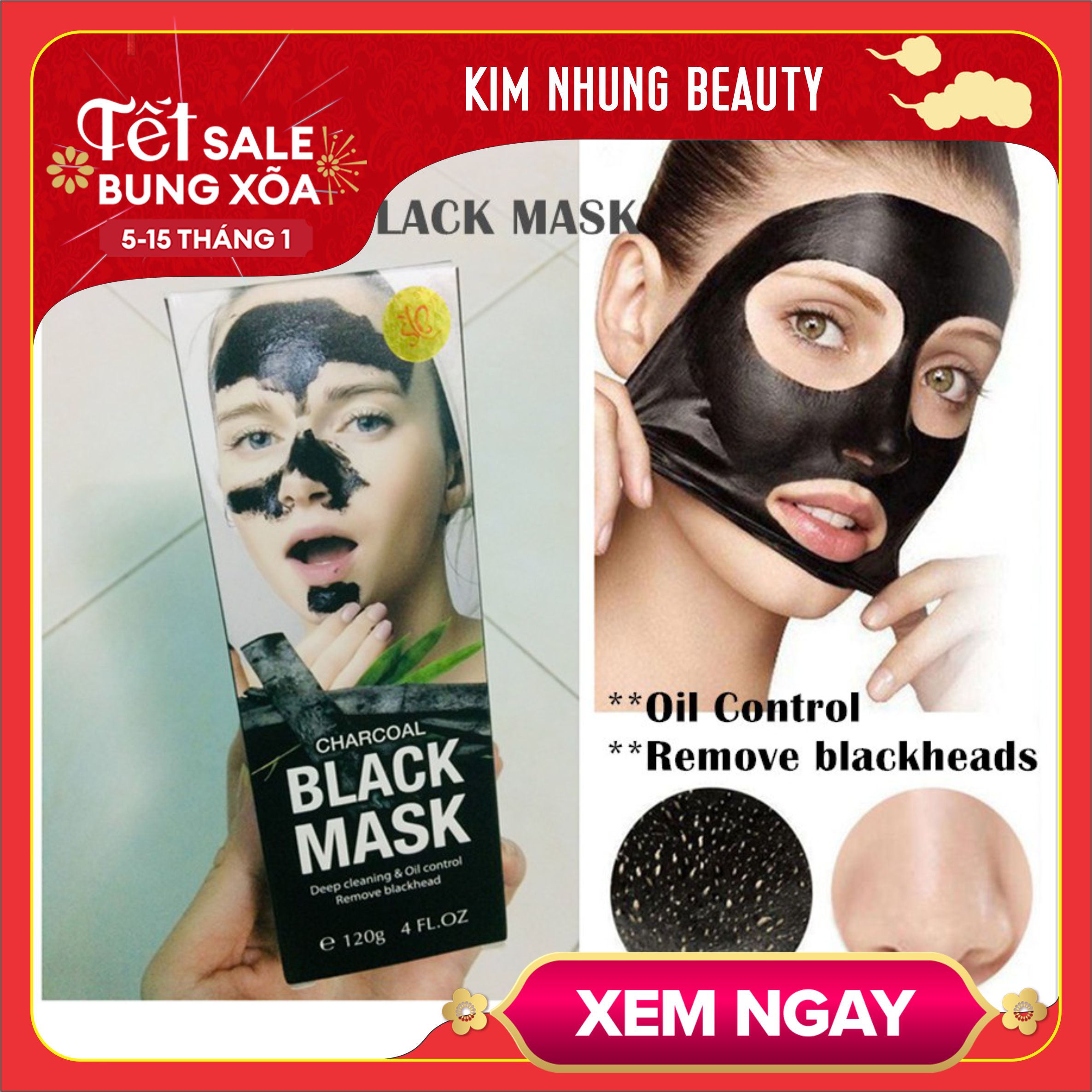 HOT Mặt nạ lột mụn bọc, mụn cám, mụn đầu đen Black Mask 120g