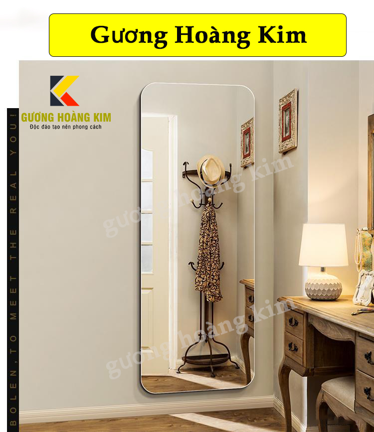 Gương soi toàn thân cao cấp hoàng kim kích thước 50x160cm - guonghoangkim Mirror