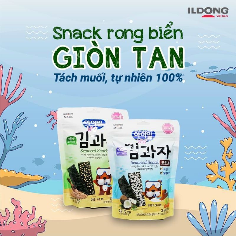 Snack Rong Biển Vị Dừa & Vị Vừng Hàn Quốc (Vị vừng)