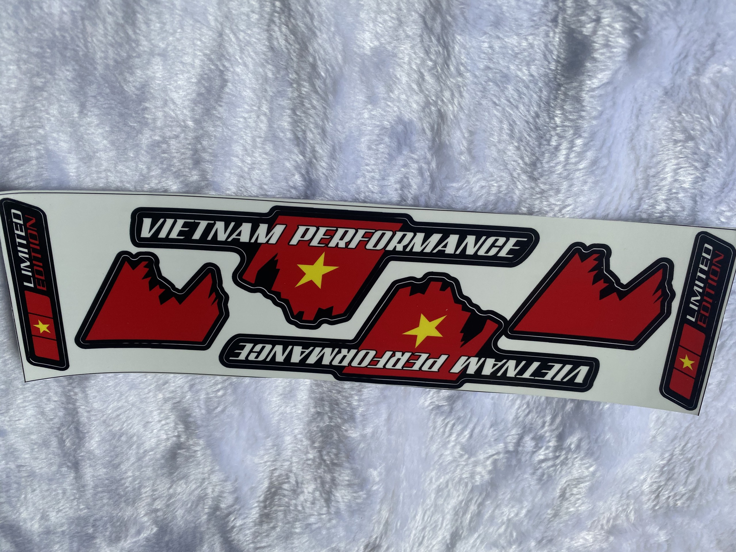 Sét tem logo performance cờ việt nam nền đen