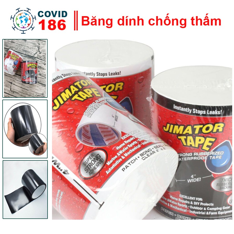 Băng Dính Chống Thấm, Hộp Băng Keo Chịu Nước Chống Thấm Jimator Tape