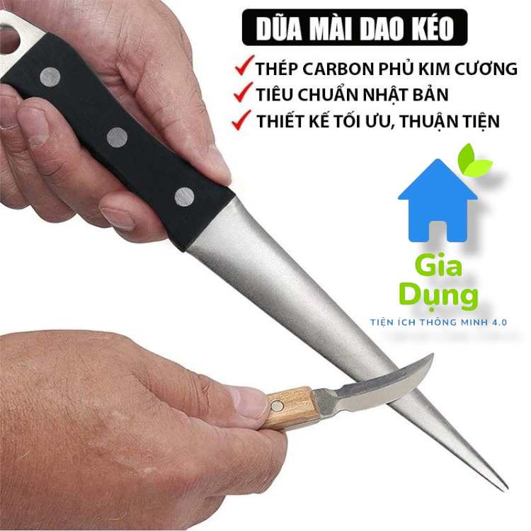 Dũa kim cương mài dao kéo cắt cành tiêu chuẩn Nhật Bản thép carbon cao cấp T2 chống mài mòn, giũa đa năng mài kéo bonsai