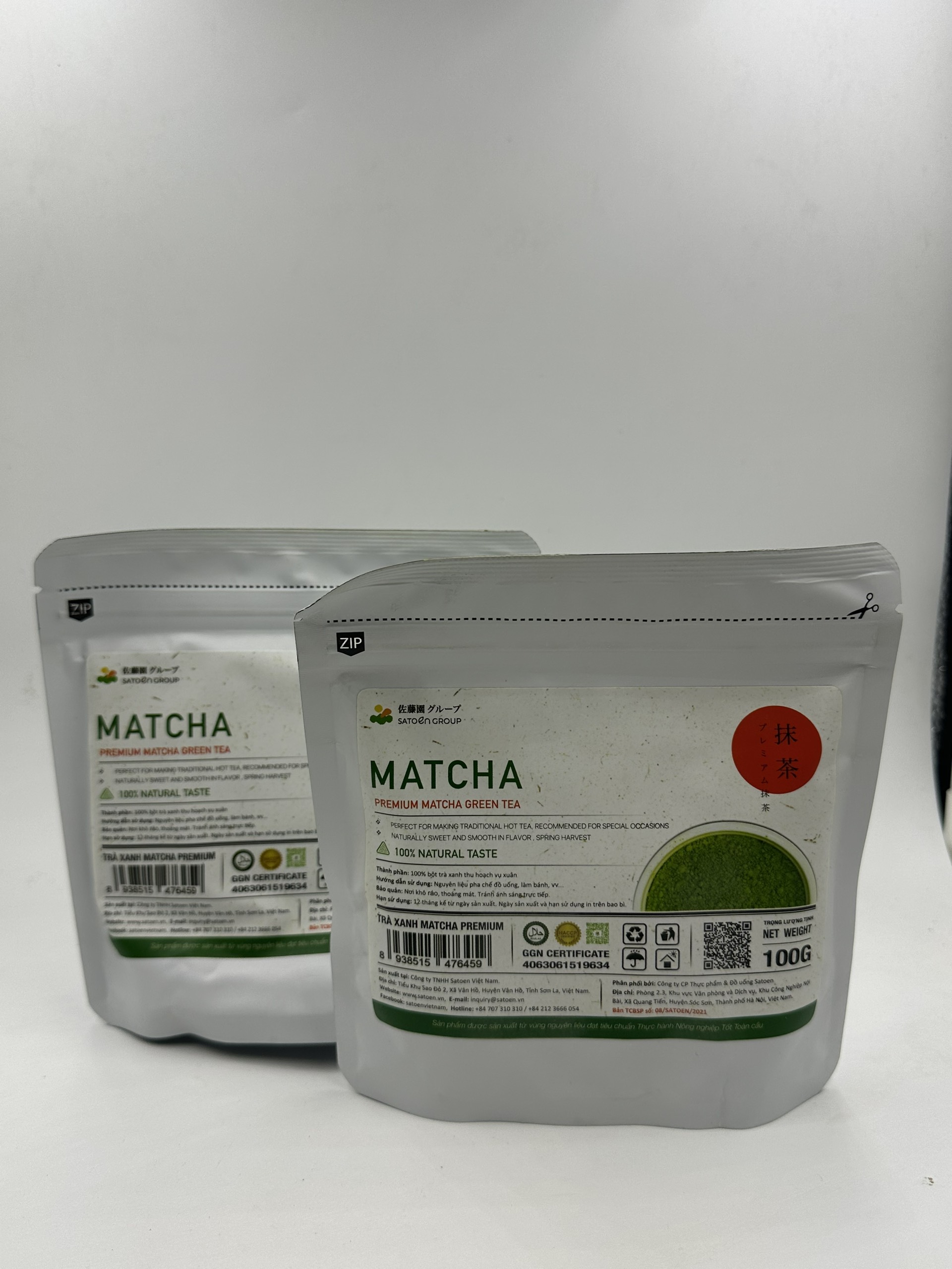 BỘT TRÀ XANH MATCHA PREMIUM VỤ XUÂN của Satoen 100G SIÊU TIỆN LỢI