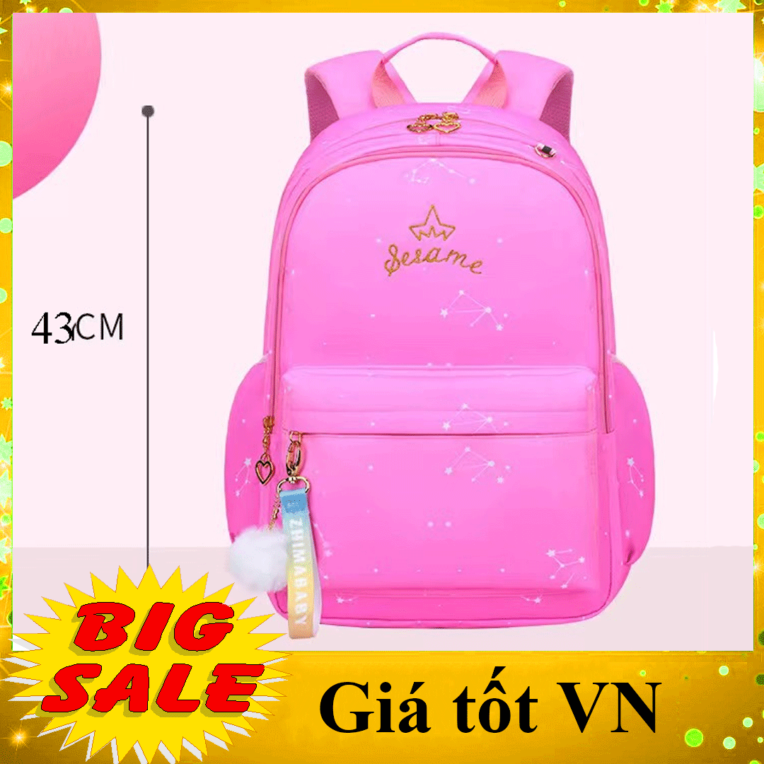 Cặp Học Sinh Tiểu Học, trung học Mới 2022, balo Nữ Sinh cấp 1,2 Từ Lớp 3 Đến Lớp 9, cặp sách màu hồng nữ tính