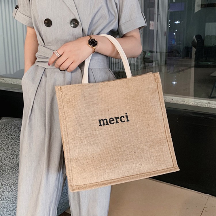 Túi cói Merci phong cách vintage