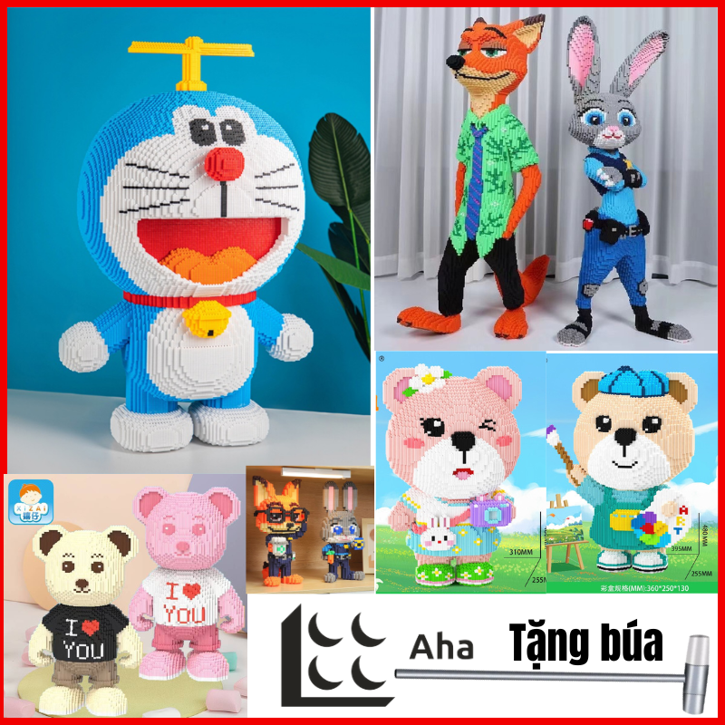 Mô hình doraemon thần tài tôn ngộ không cáo nick thỏ judy bearick teddy