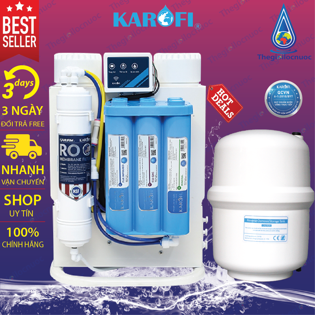 Máy lọc nước thông minh Karofi để gầm KAQ-U95 chính hãng