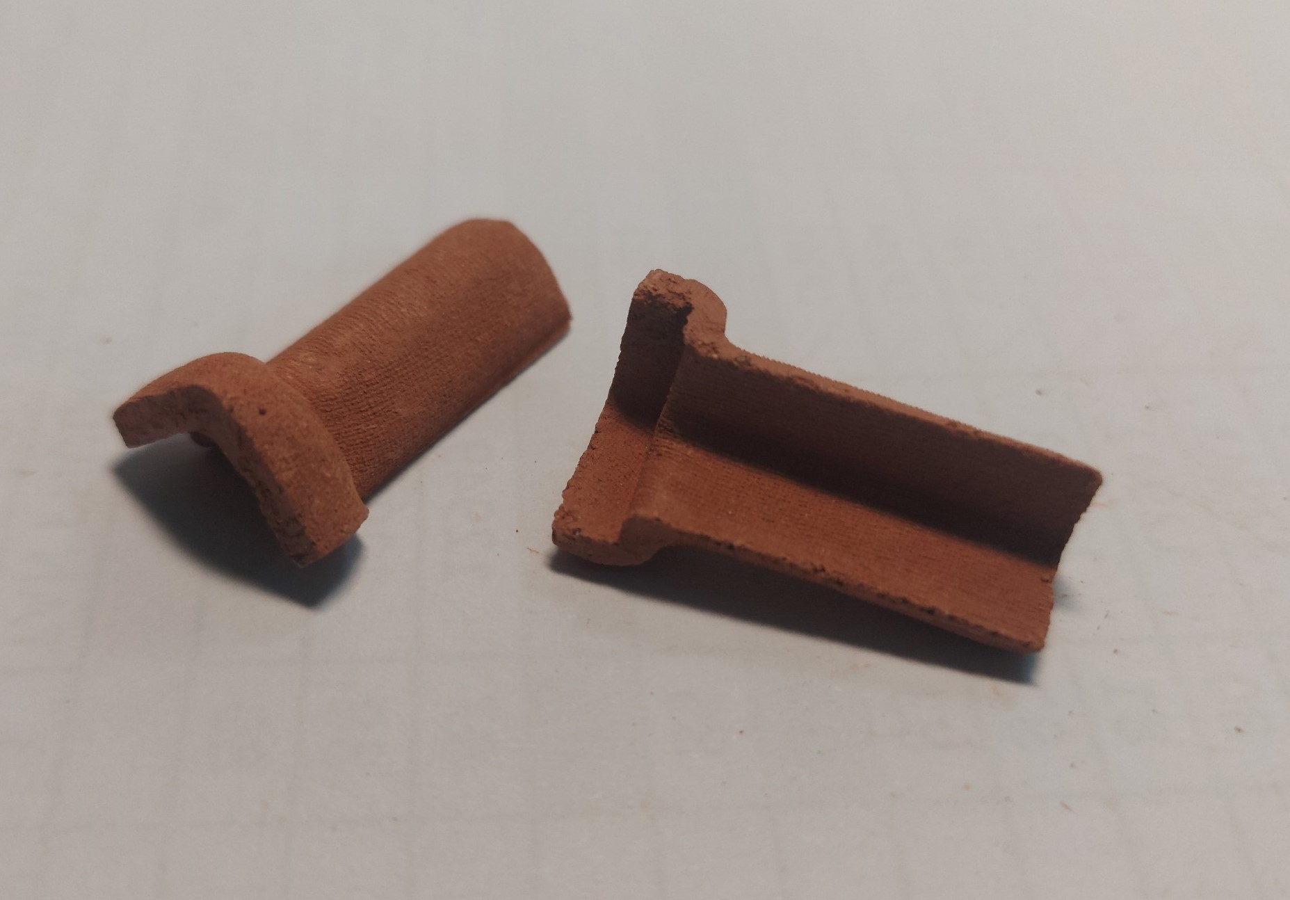 10 - 50 Viên - NGÓI ÚP Mini 24x14mm - Gạch Ngói Đất Sét Nung Làm Mô Hình, Tiều Cảnh.