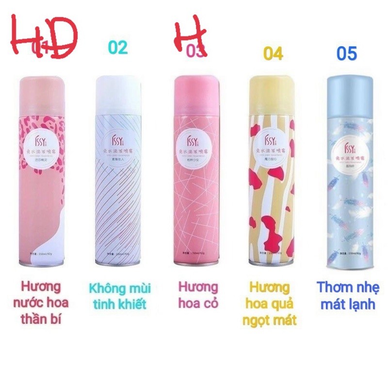 Bình xịt gội đầu khô Issy nội địa Trung siêu hot