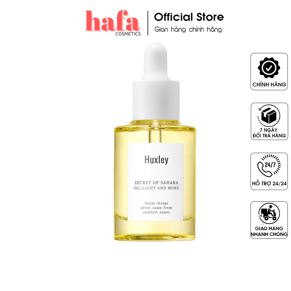 Dầu Dưỡng Da Dịu Nhẹ Giúp Bảo Vệ Làn Da Khỏi Sự Mệt Mỏi Với Chiết Xuất Từ Xương Rồng Huxley Oil Light And More 30ml