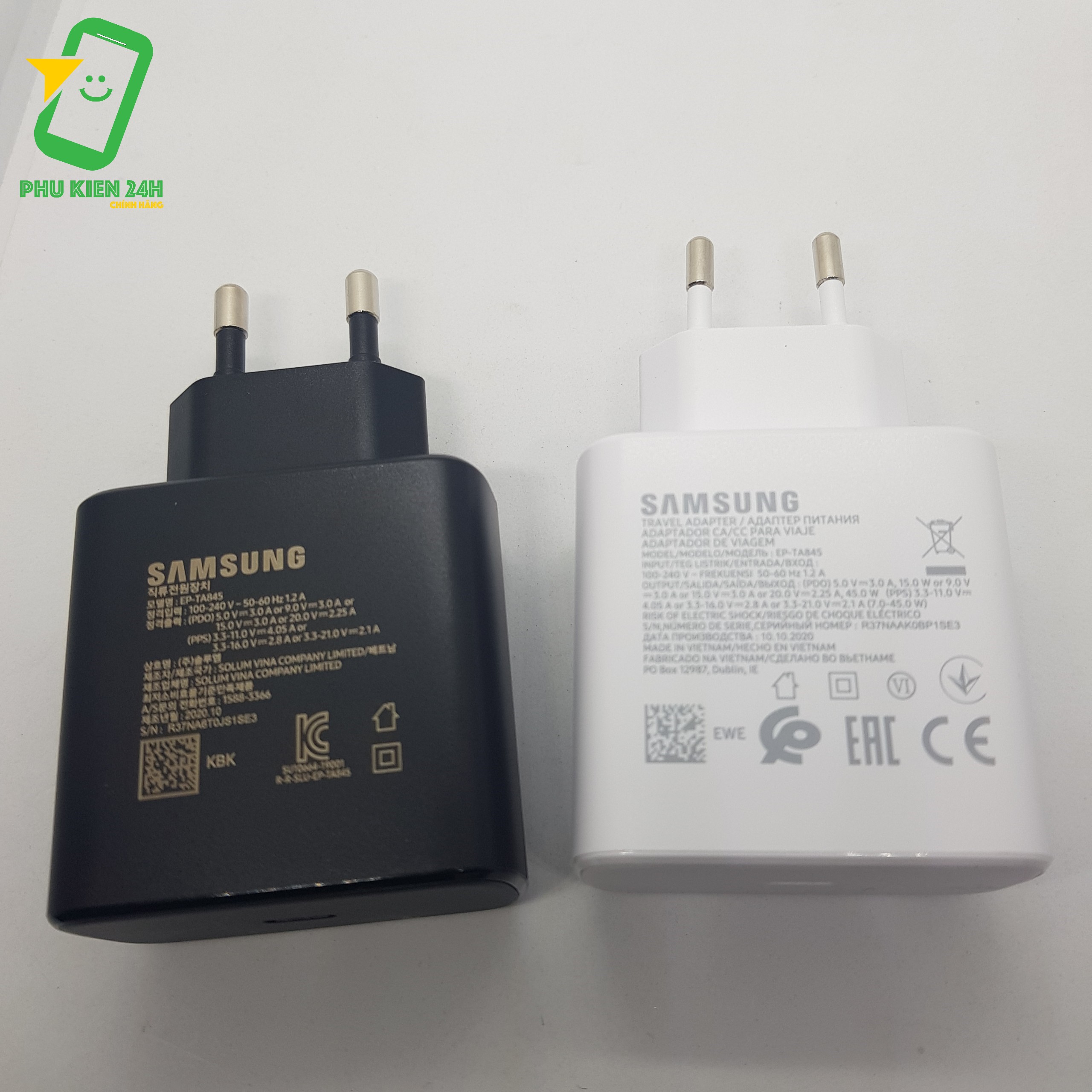 Sạc Siêu Nhanh 45W Samsung - Type C - Super Fast Charging - Bản Xuất Thị Trường Mỹ - Dùng Cho I.Phone15, Các Dòng Điện Thoại Chân Sạc TypeC