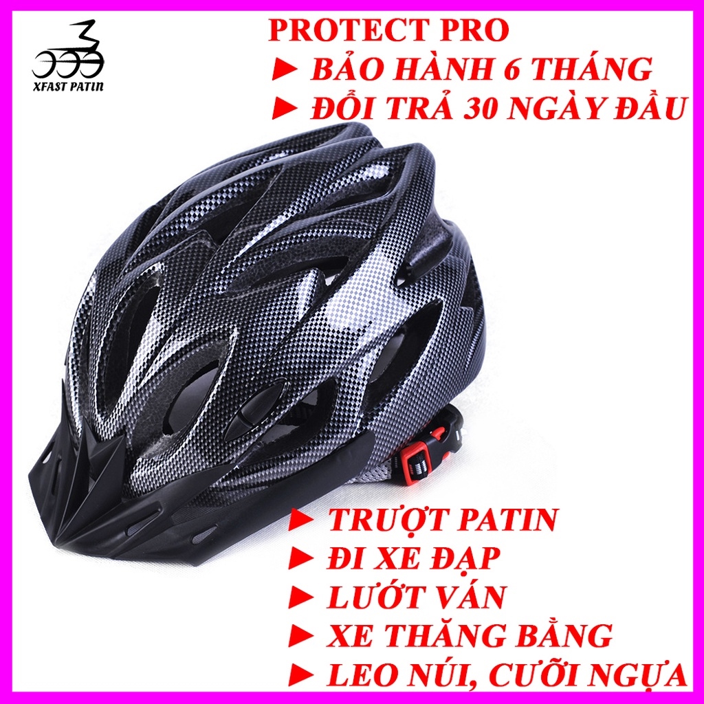 Mũ Nón Bảo Hiểm Bảo Hộ Thể Thao Protect Pro Dành Cho Trượt Patin Đi Xe Đạp Lướt Ván Xe Thăng Bằng Cưỡi Ngựa