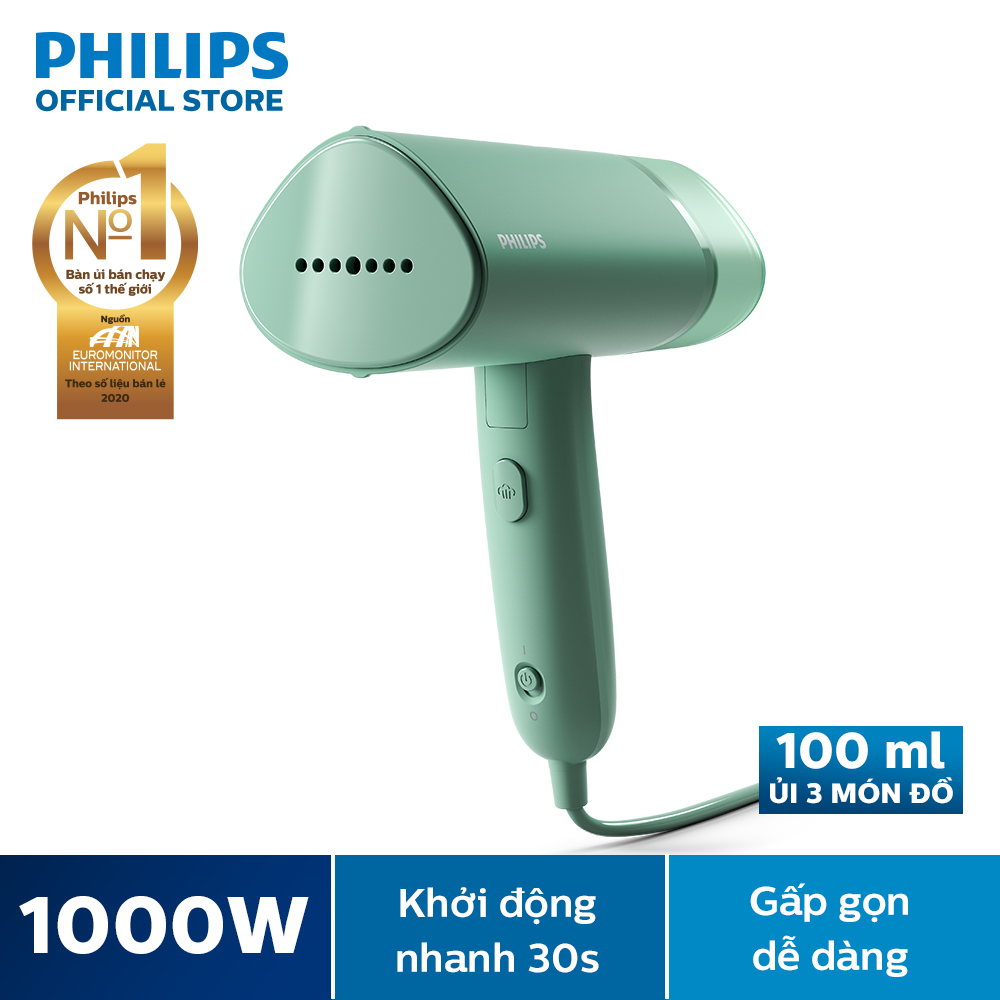 Bàn Ủi Hơi Nước Cầm Tay Philips STH3010/70 - Hàng Phân Phối Chính Hãng
