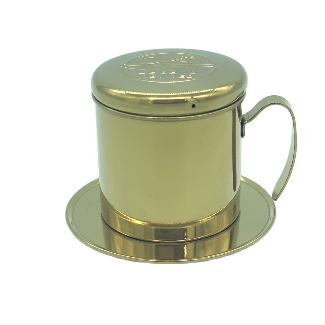 Phin pha cà phê Inox cao cấp( Inox 304) - In logo Con Chồn