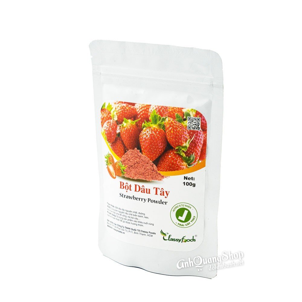 Bột hoa quả dâu tây, bột dâu tây