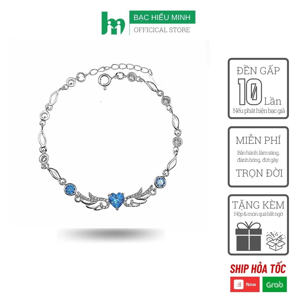 Lắc Tay Nữ Bạc Hiểu Minh LTU514 Đôi Cánh Thiên Thần Bảo Hành Vĩnh Viễn