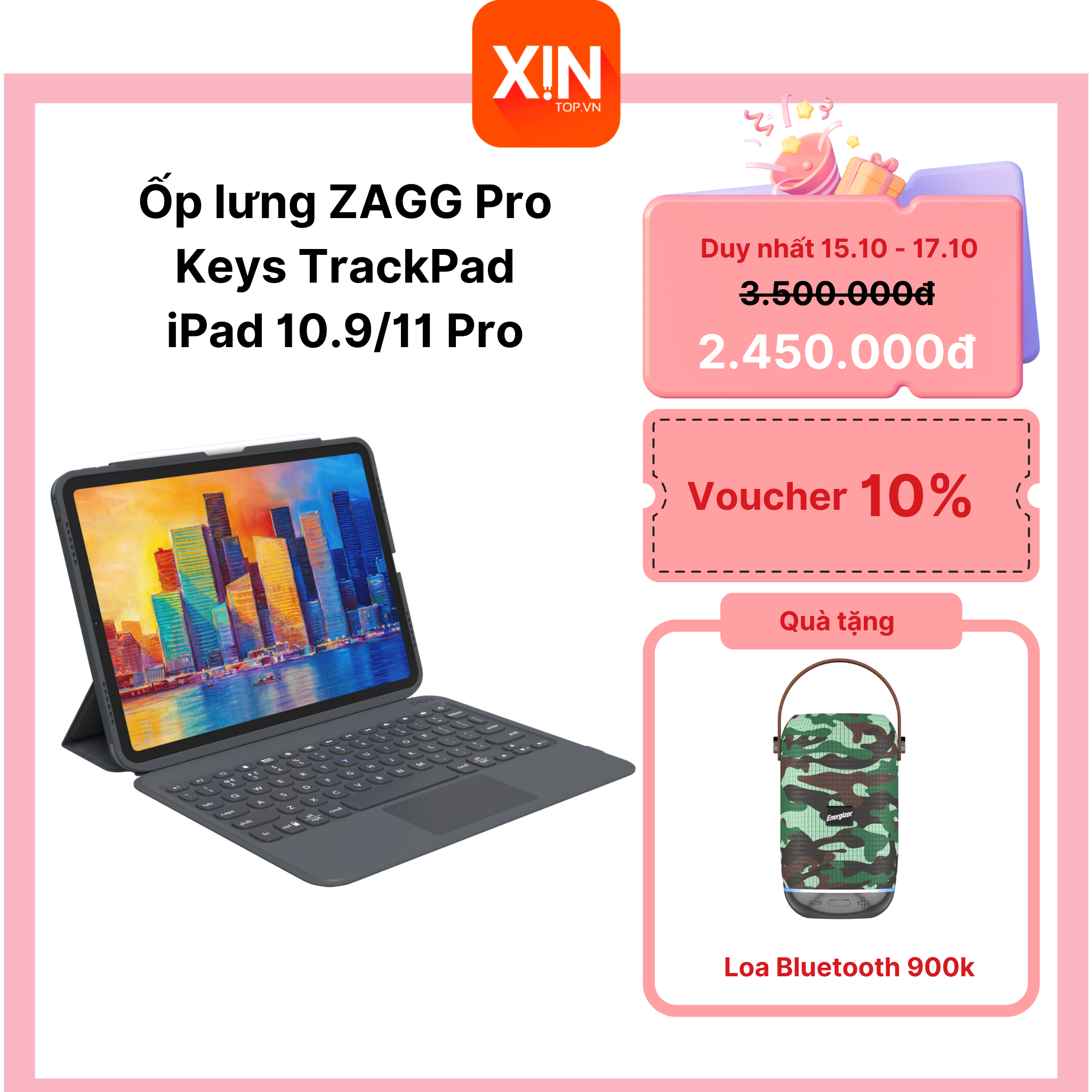Zagg pro keys trackpad keyboard case-iPad 10.9 11 pro-103407937