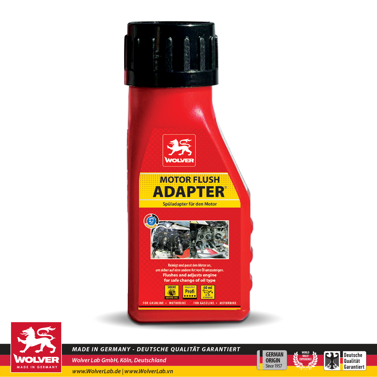 Súc động cơ xe máy Wolver Adapter 60mL